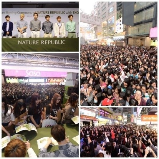 EXO-M香港签名会引骚动 巴士相撞粉丝现场晕倒